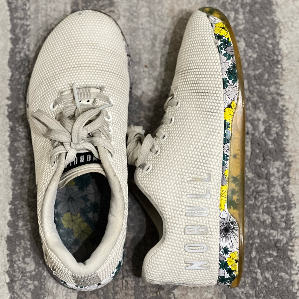 NOBULL Spring Cream Floral Trainers